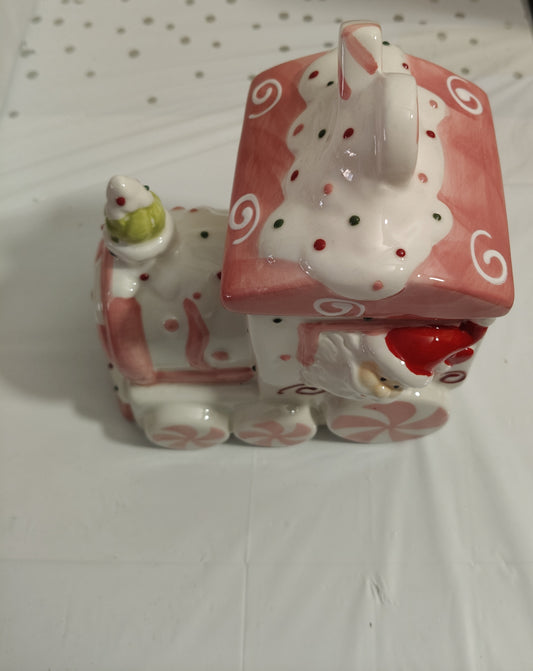 Biscottiera Natale Rosa