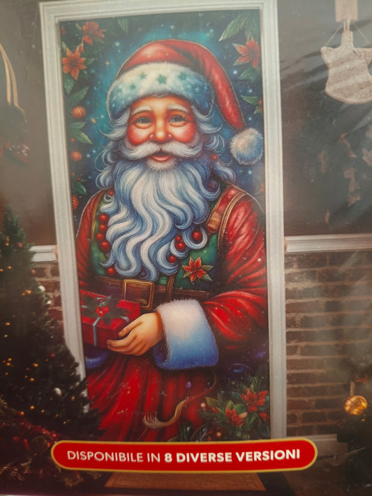 🎄 Copri Porta Natalizio in Tessuto Bielastico 90x220 cm – 8 Fantasie Festive!