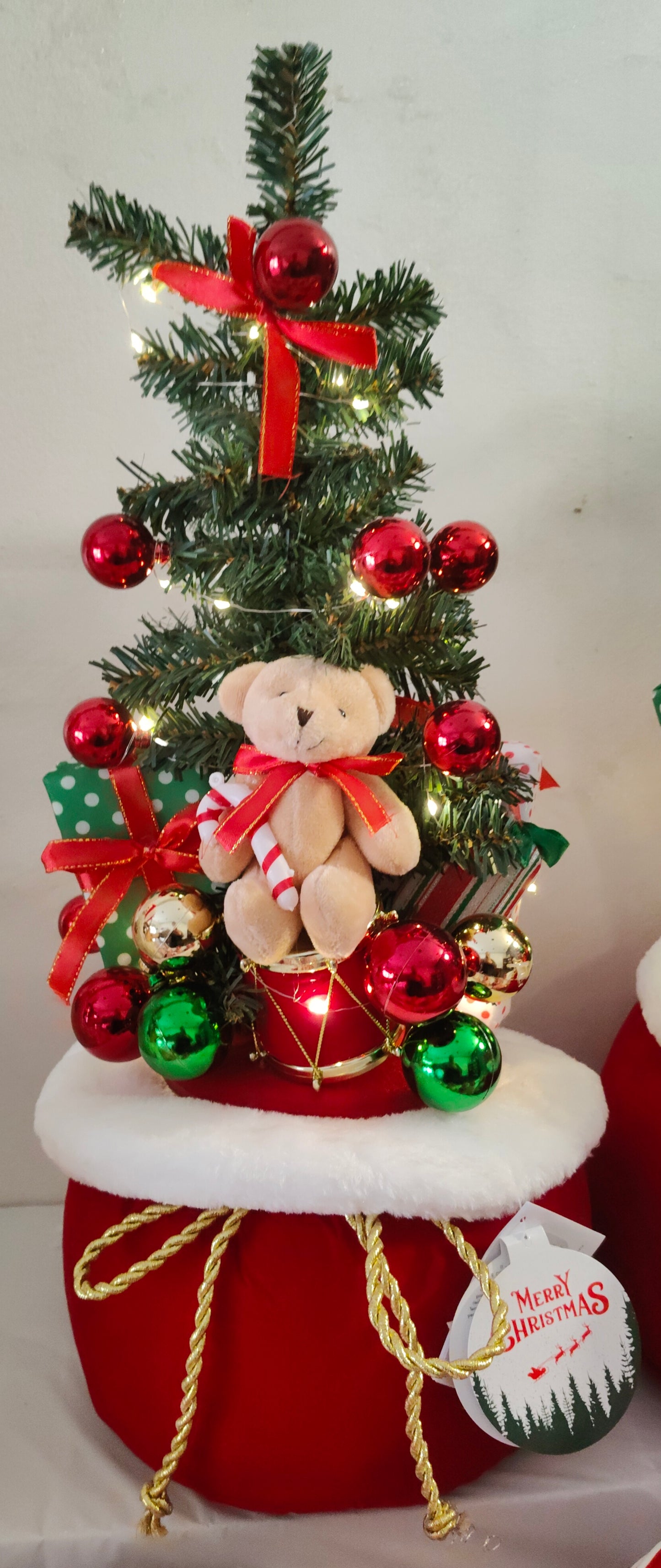 Albero di natale con sacco 60cm