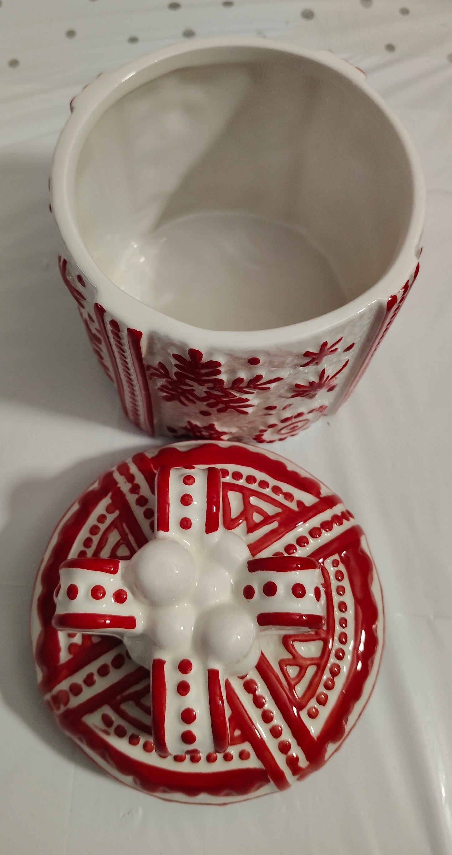 Biscottiera in Ceramica Pacchetto Regalo Cilindrico