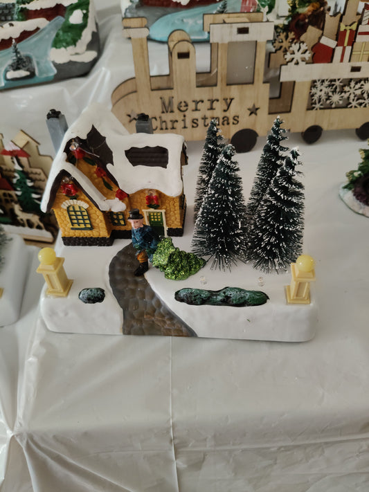 🏘️ Villaggio Natalizio con Luci e Musica 🎶✨