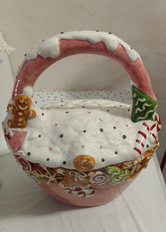 Biscottiera a forma di cestino ( Grande )