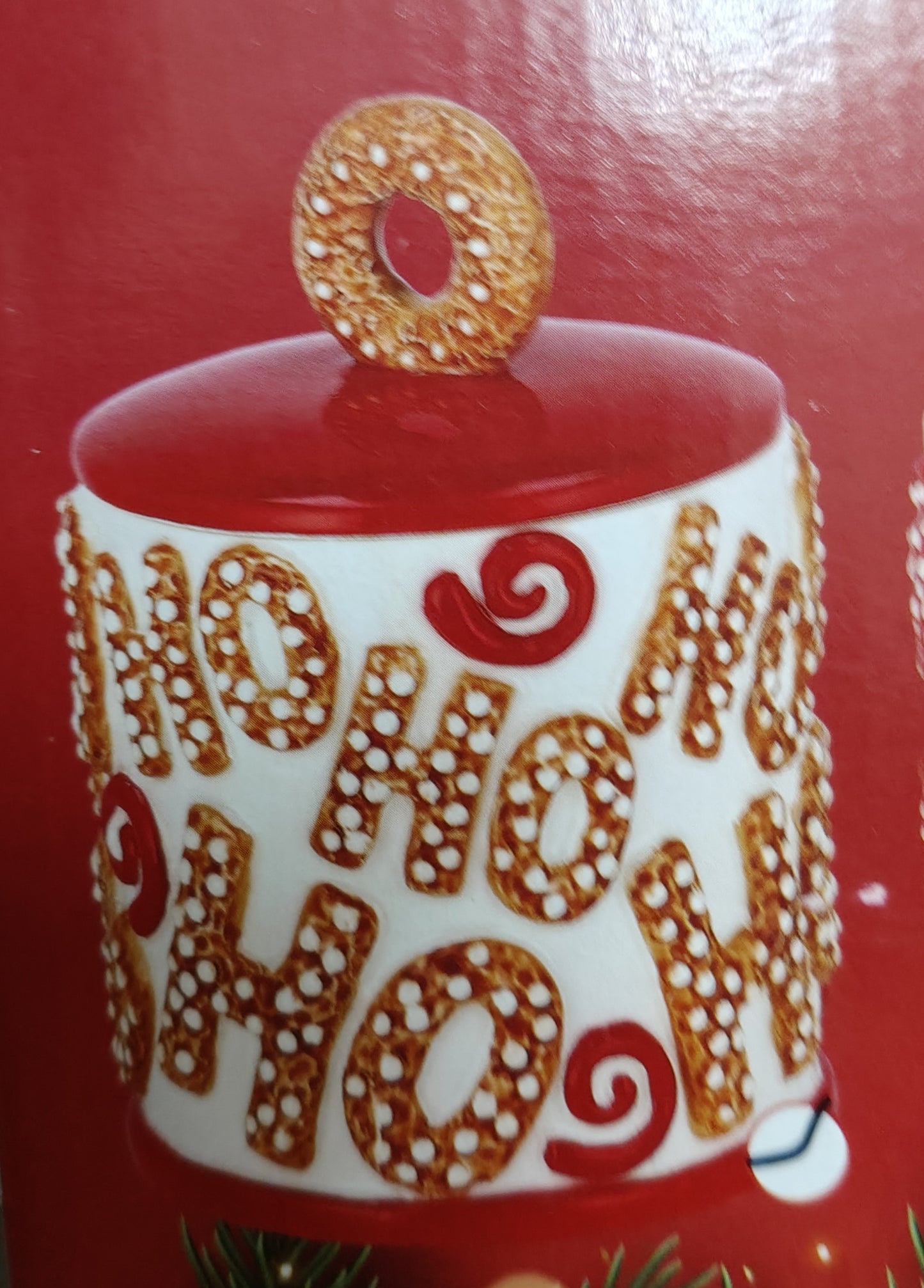 Biscottiera "Ho Ho Ho" Natalizia