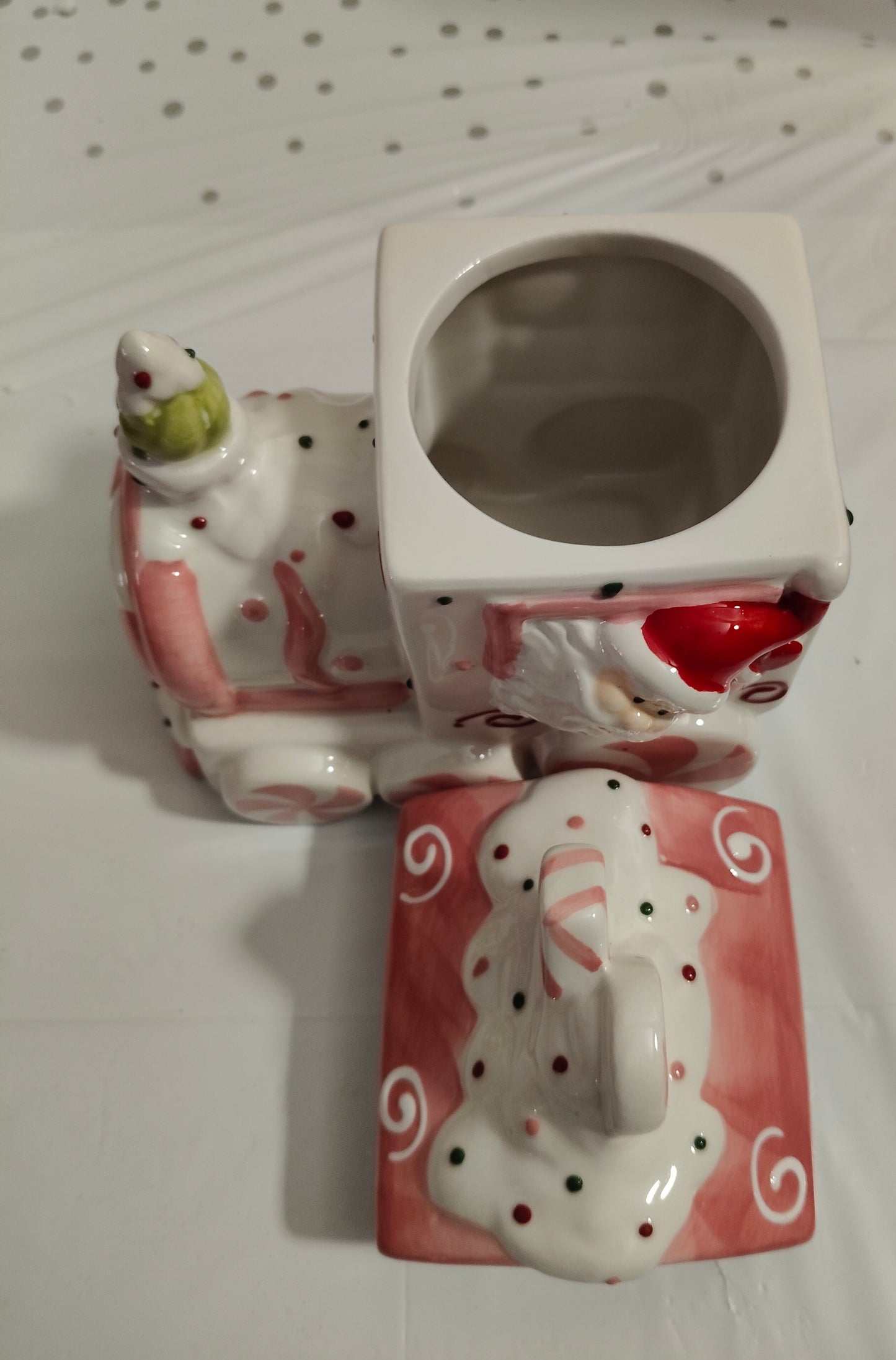 Biscottiera Natale Rosa