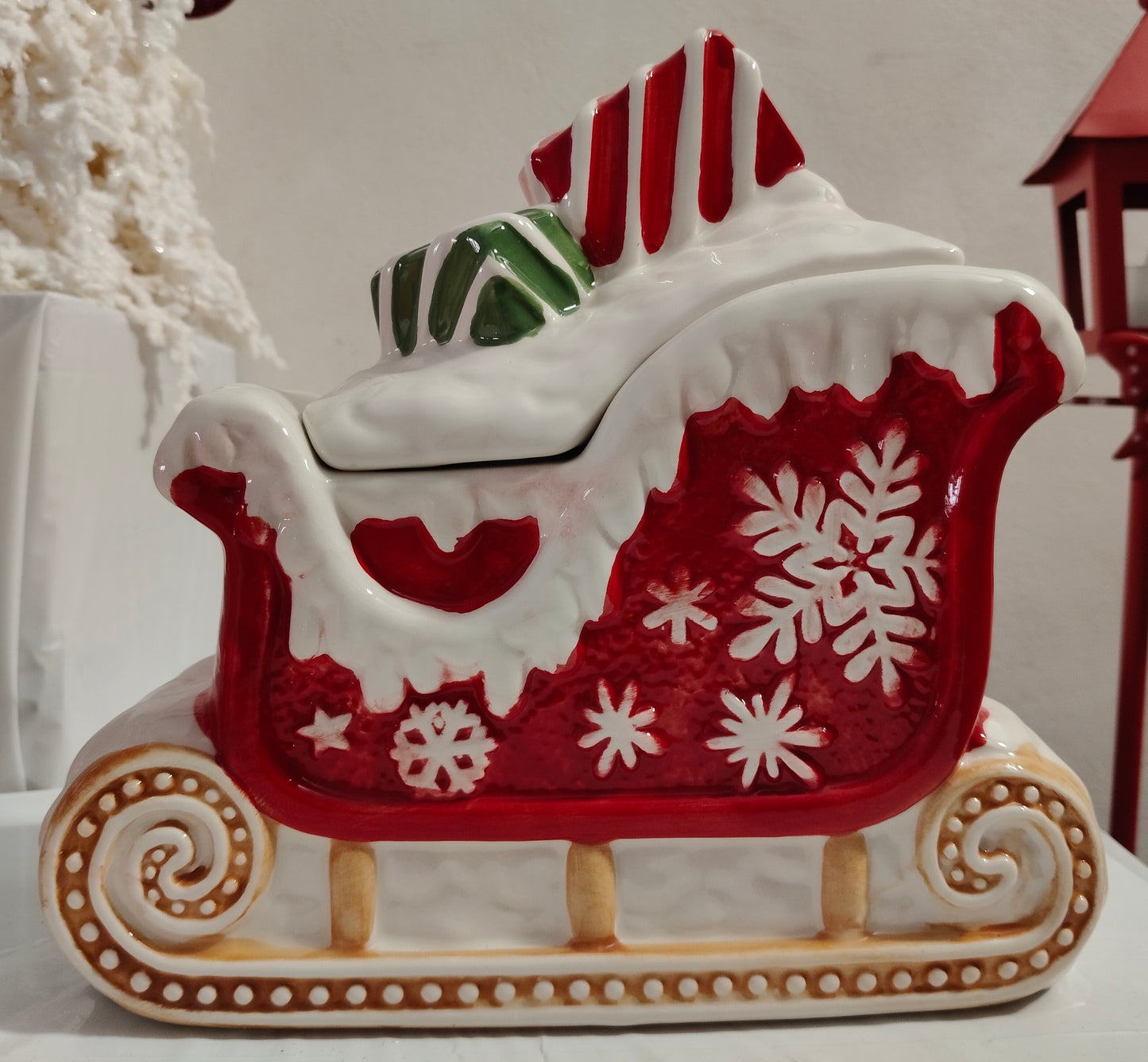 Biscottiera Slitta Natalizia