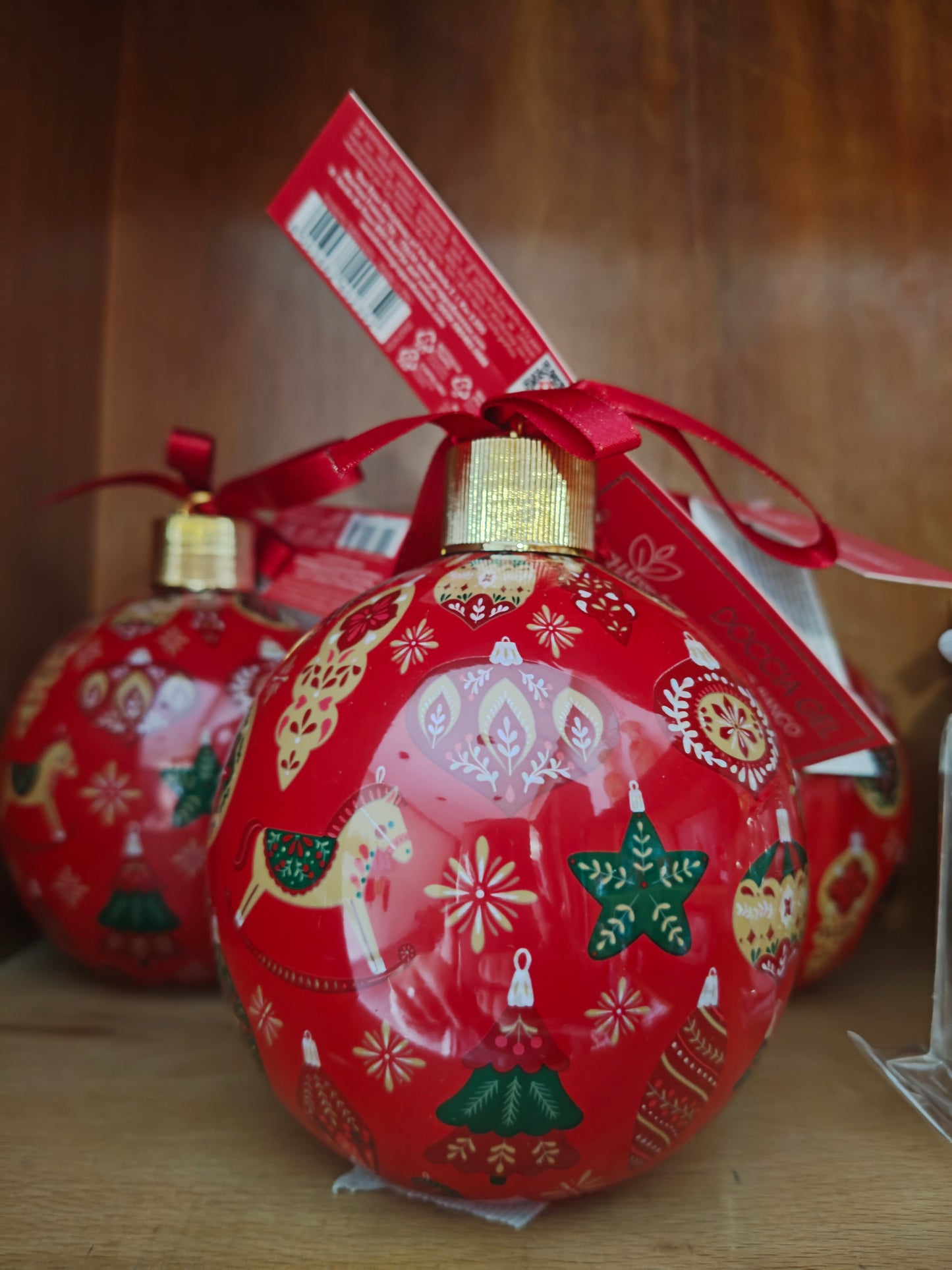 Palla Natalizia Bagnoschiuma 500 ml – Verde, Rosso o Oro