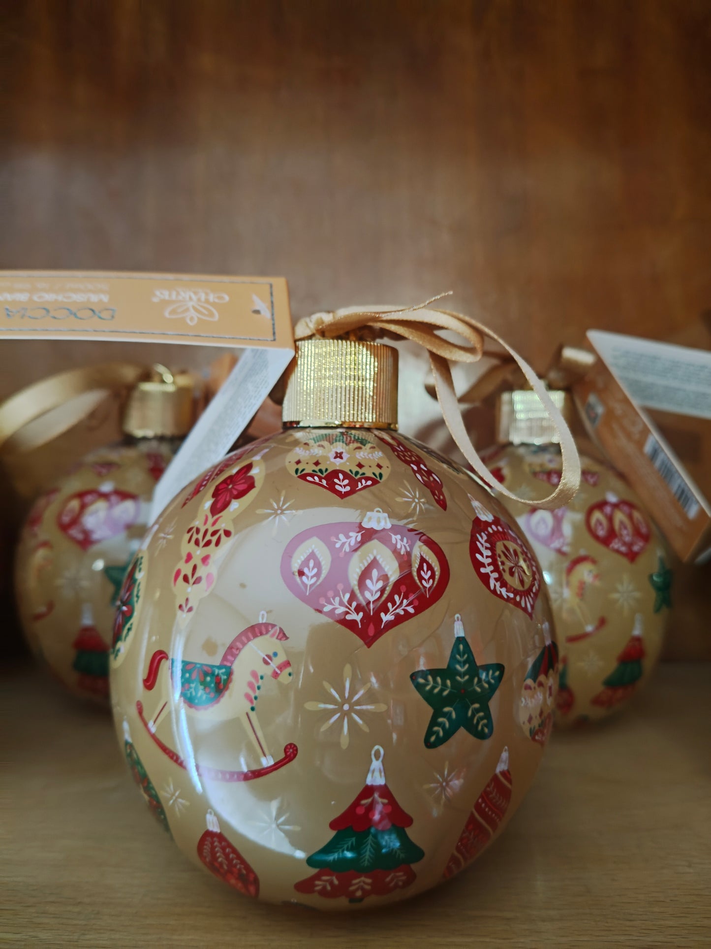 Palla Natalizia Bagnoschiuma 500 ml – Verde, Rosso o Oro