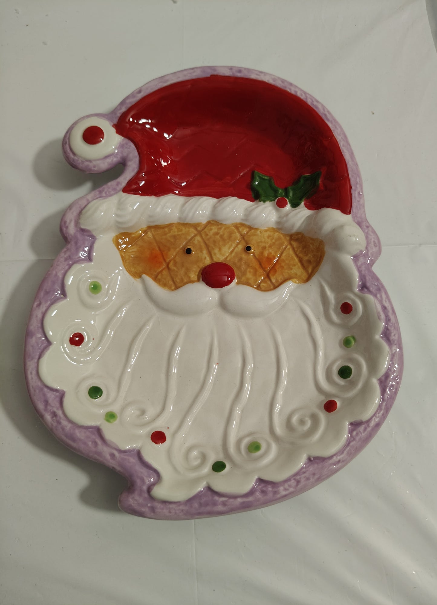 Vassoio Babbo Natale in ceramica