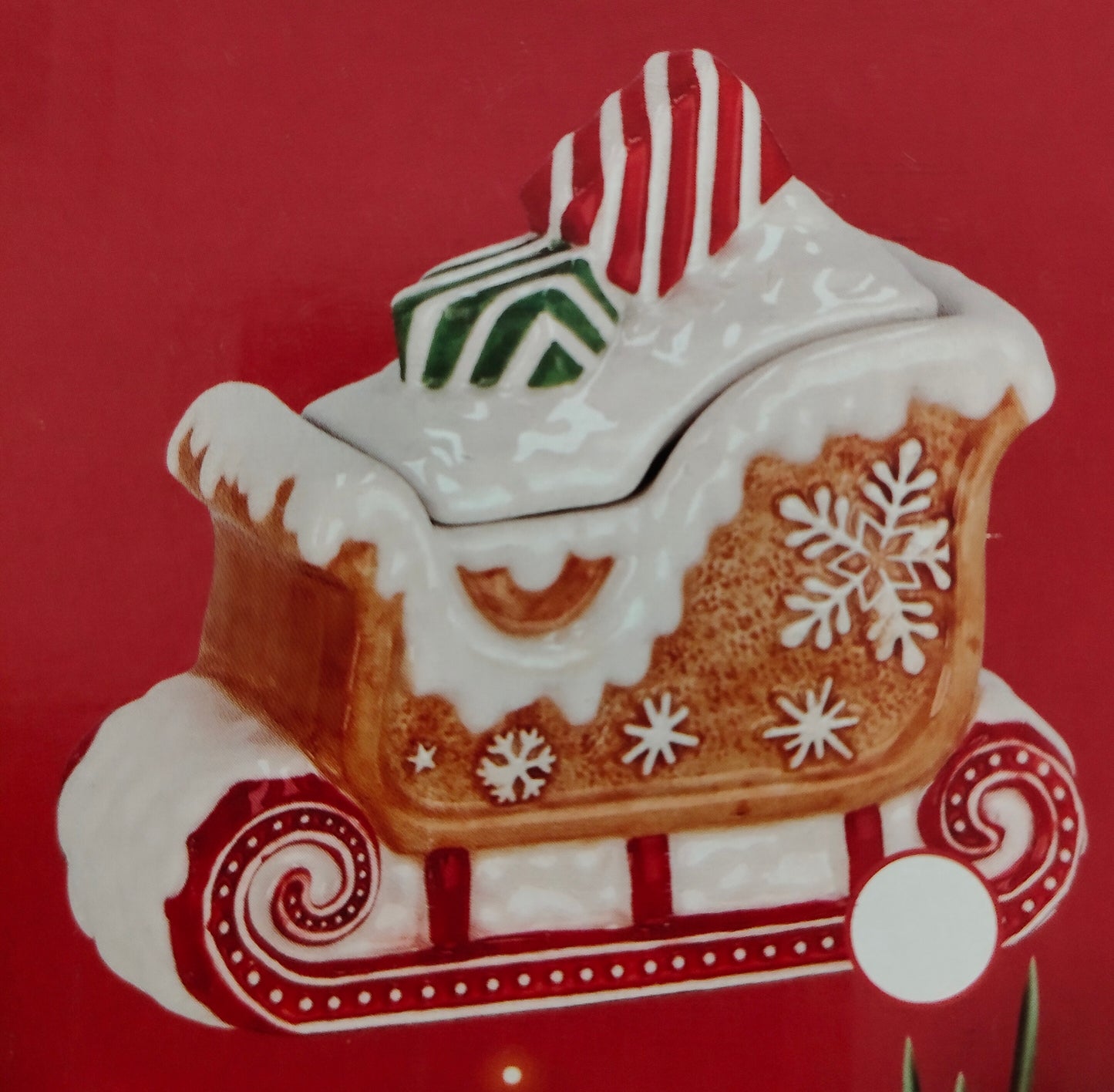 Biscottiera Slitta Natalizia