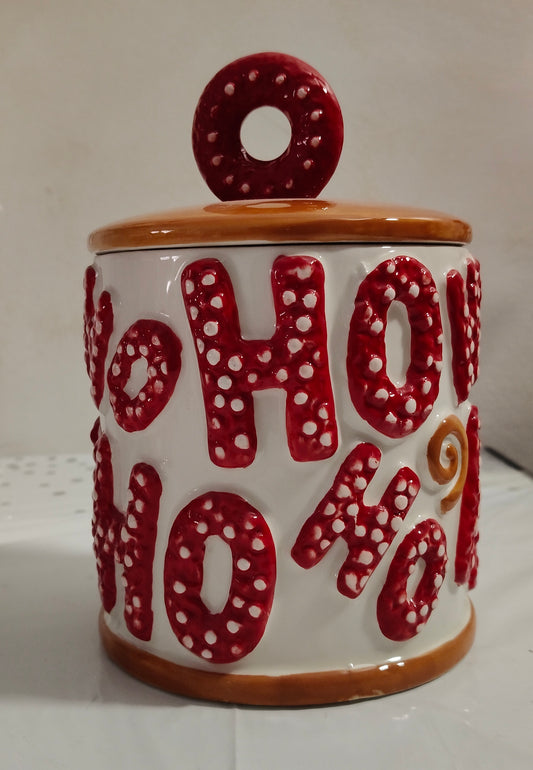 Biscottiera "Ho Ho Ho" Natalizia