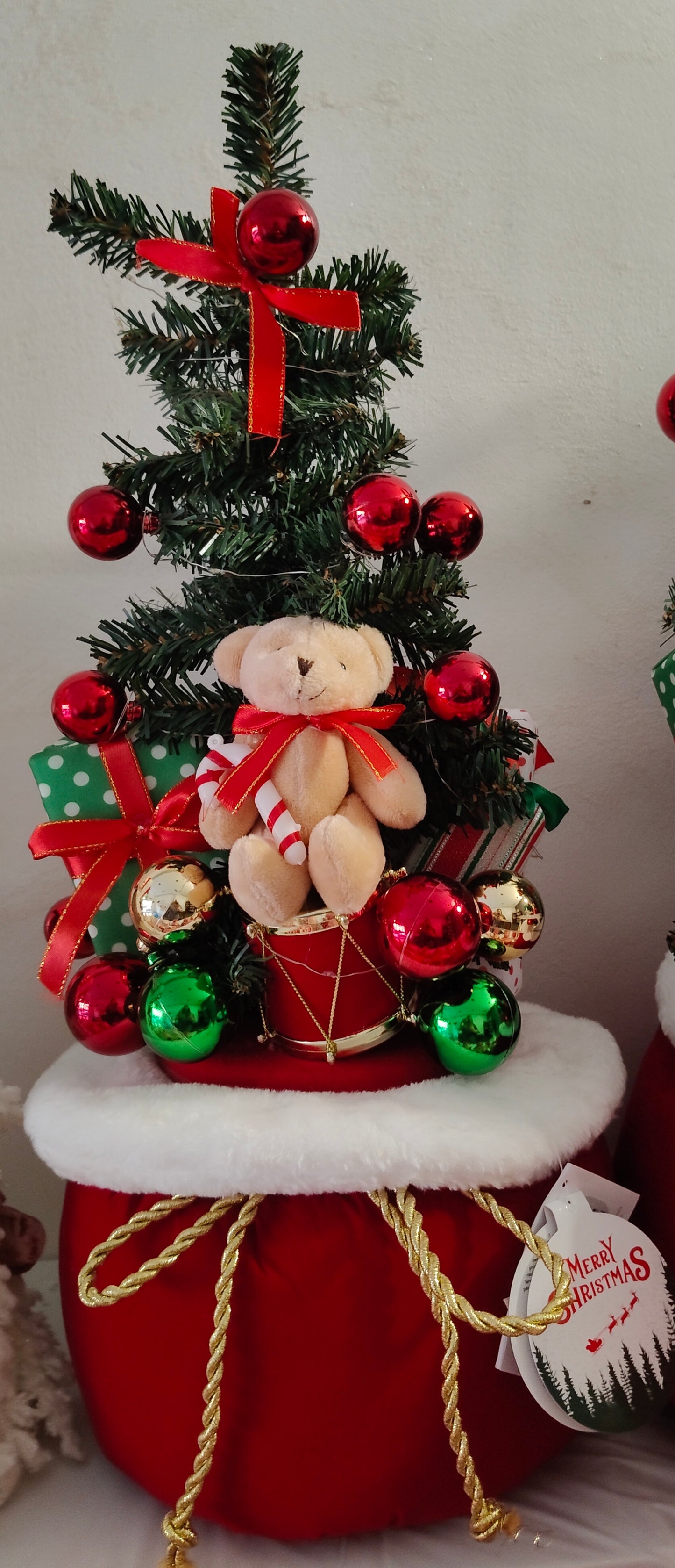 Albero di natale con sacco 60cm