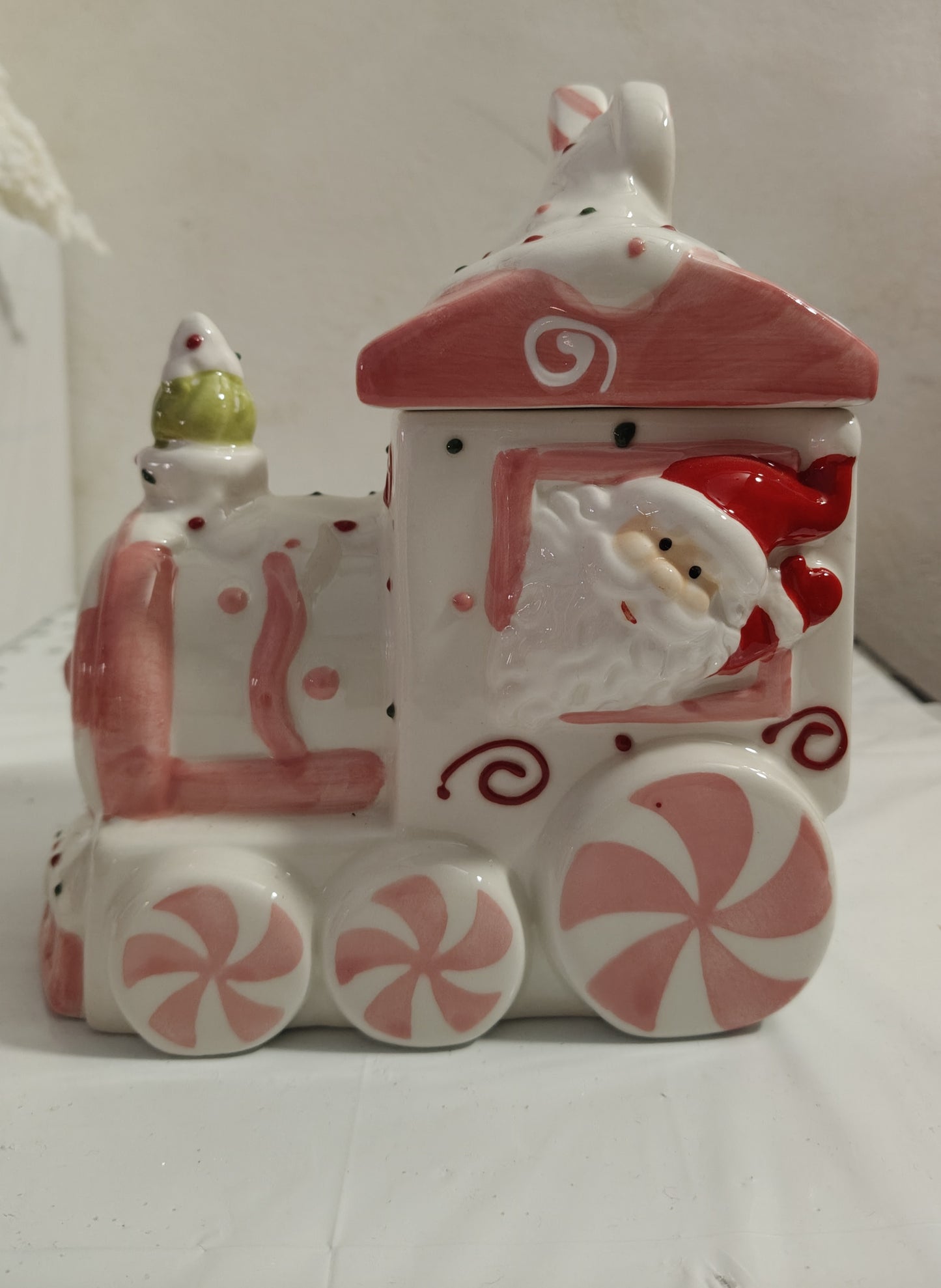 Biscottiera Natale Rosa